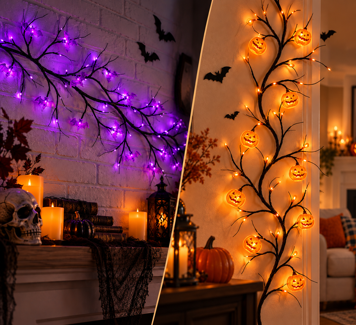 SpookyGlow Halloween Vine Lights